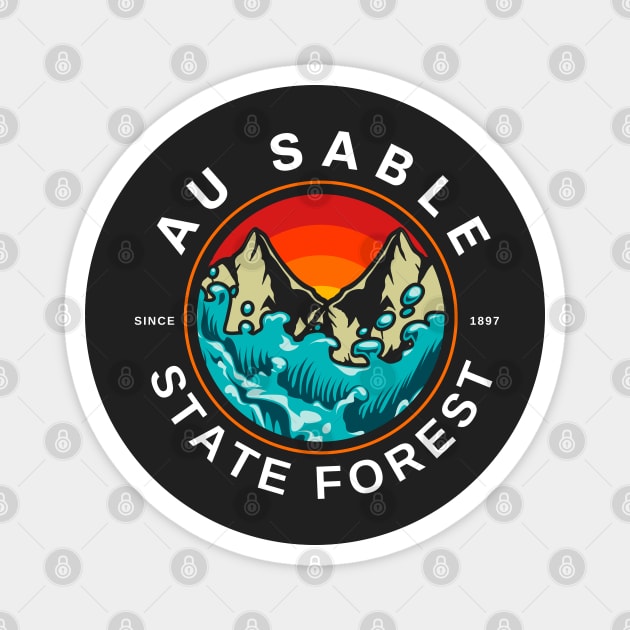 Au Sable State Forest Michigan Magnet by Uniman